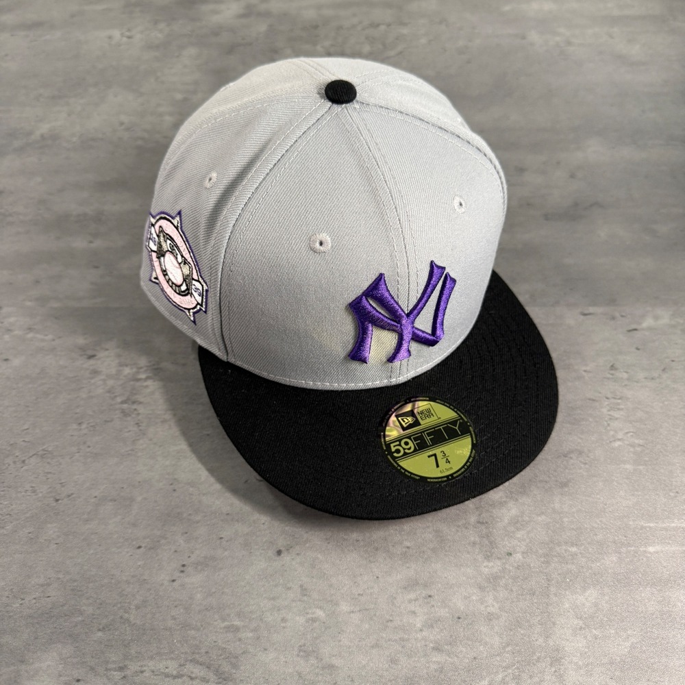 Hat Club New York Yankees New Era Cap 7 3/4 Fuji Grey Purple 1939 ASG Side Patch
